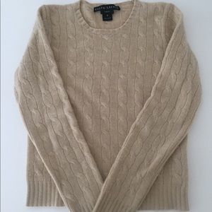 Ralph Lauren 100% Cashmere cable knit sweater